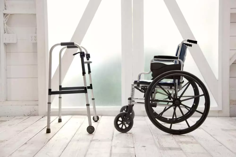 Wheelchair and walking aid supplied through YADAMA rehabilitation support
